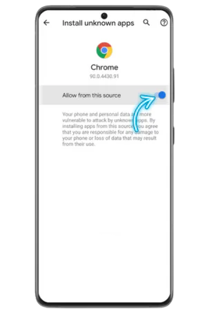 Android security settings enable unknown sources permission